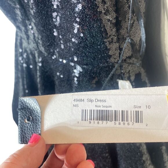 Ieena for Mac duggal all over sequin black cocktail dress 10 new Whimsigoth - Picture 7 of 12